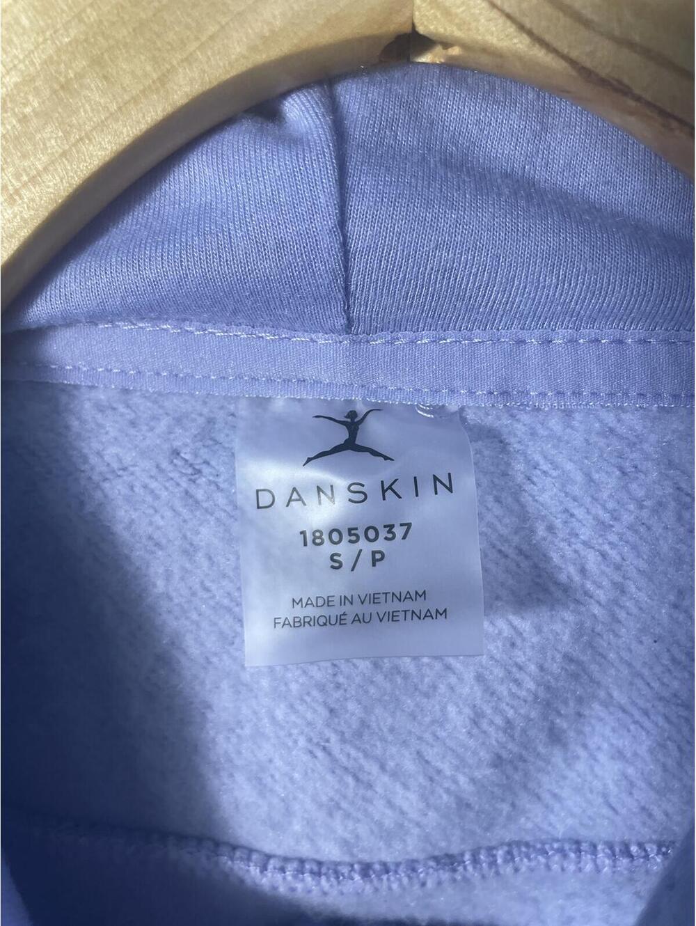 Danskin Sweat Shirt Hoodie Womens Size Small Purple Half Zip Athletic Sporty - Picture 3 of 9